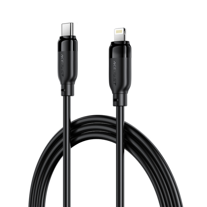 Кабель ACEFAST C16-05, USB to iP, 30W, 2m,TPU, TPU connectors, Black