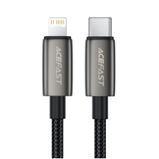 Кабель ACEFAST C23-01, USB to iP, 30W,1.2m, Nylon, Zinc alloy + TPE connectors, Black