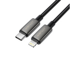 Кабель ACEFAST C23-01, USB to iP, 30W,1.2m, Nylon, Zinc alloy + TPE connectors, Black