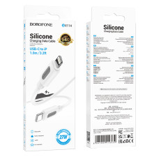 Кабель BOROFONE BX114 Structure PD silicone charging data cable iP White
