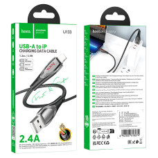 Кабель HOCO U133 Monte charging data cable iP Black