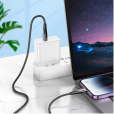 Кабель HOCO U133 Monte charging data cable iP Black