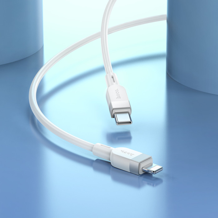 Кабель HOCO X109 Energy PD silicone charging data cable iP(L=1M) White