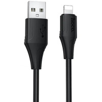 Кабель HOCO X124 Bien silicone charging data cable iP Black