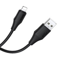 Кабель HOCO X124 Bien silicone charging data cable iP Black