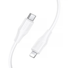 Кабель HOCO X124 Bien silicone charging data cable iP white