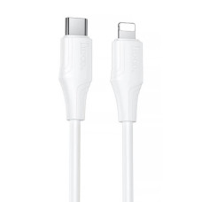 Кабель HOCO X124 Bien silicone charging data cable iP white