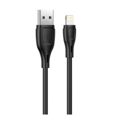Кабель HOCO X61 Ultimate silicone charging data cable for iP Black