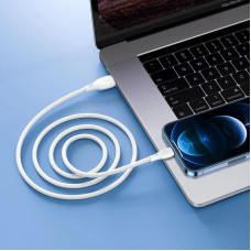 Кабель HOCO X61 Ultimate silicone charging data cable for iP White