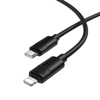 Кабель BOROFONE BX123 Leya PD30W silicone charging data cable iP Black