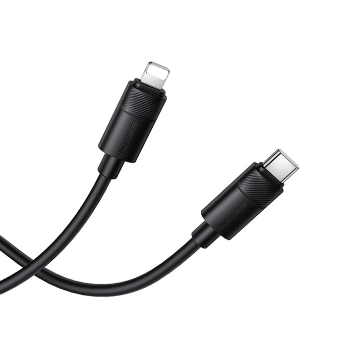 Кабель BOROFONE BX123 Leya PD30W silicone charging data cable iP Black