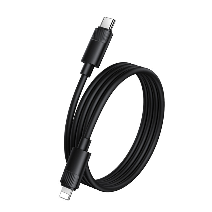 Кабель BOROFONE BX123 Leya PD30W silicone charging data cable iP Black