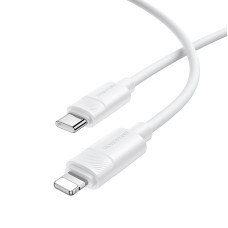 Кабель BOROFONE BX123 Leya PD30W silicone charging data cable iP White