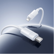 Кабель BOROFONE BX123 Leya PD30W silicone charging data cable iP White