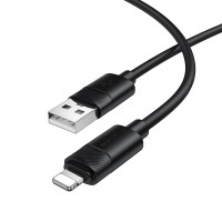 Кабель BOROFONE BX123 Leya silicone charging data cable iP Black