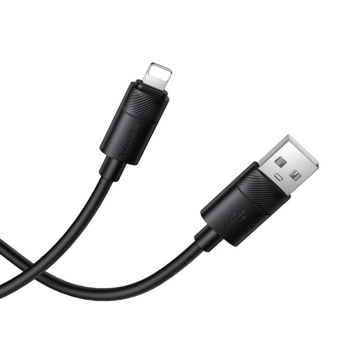 Кабель BOROFONE BX123 Leya silicone charging data cable iP Black