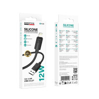 Кабель BOROFONE BX123 Leya silicone charging data cable iP Black