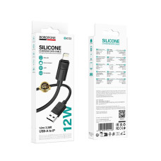 Кабель BOROFONE BX123 Leya silicone charging data cable iP Black