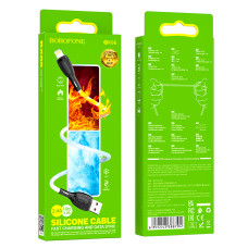 Кабель BOROFONE BX86 Advantage silicone charging data cable for iP White