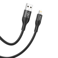 Кабель HOCO X72 Creator silicone charging data cable for iP Black