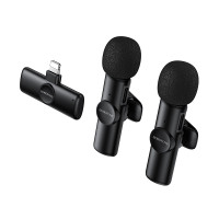 Бездротова мікрофонна система BOROFONE BFK16A Winner dual-mic (Lightning) Black