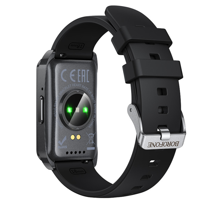 Фітнес-браслет BOROFONE BD16 37mm. 200 mAh. IP67 Smart bracelet Black