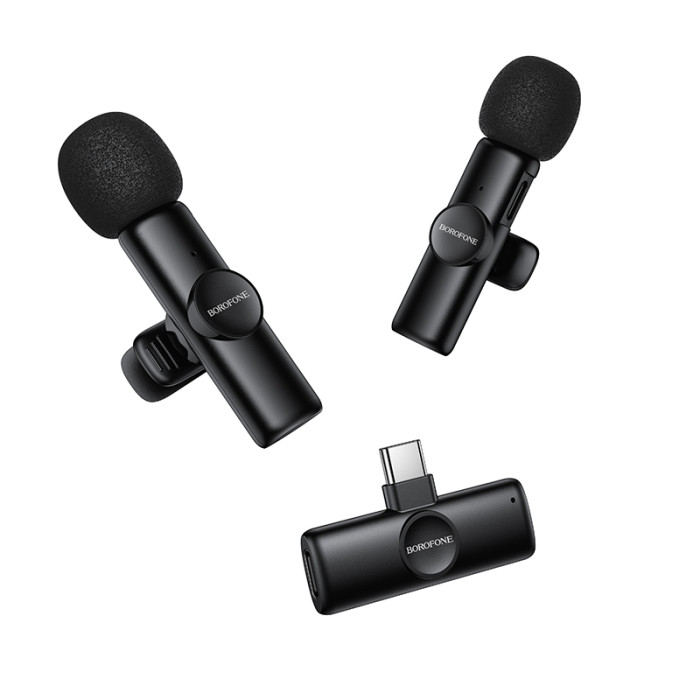 Бездротова мікрофонна система BOROFONE BFK16A Winner dual-mic (Type-C) Black