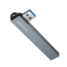 USB-хаб BOROFONE FH1 4-in-1 converter(USB to USB2.0*3+USB3.0) Metal Gray