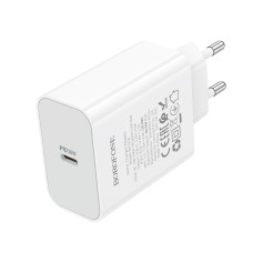 Мережевий зарядний пристрій BOROFONE BA107A Stellar single port PD30W charger (EU) White