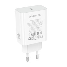 Мережевий зарядний пристрій BOROFONE BA109A Star single port PD40W charger (EU) White