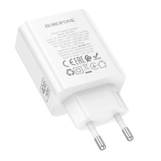 Мережевий зарядний пристрій BOROFONE BA109A Star single port PD40W charger (EU) White
