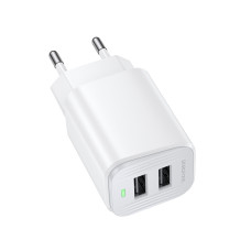 Мережевий зарядний пристрій BOROFONE BAS81A Star dual-port charger (EU) White