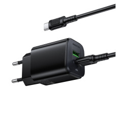 Мережевий зарядний пристрій BOROFONE BAS85A Star PD30W+QC3.0 charger set (C to C) (EU) Black