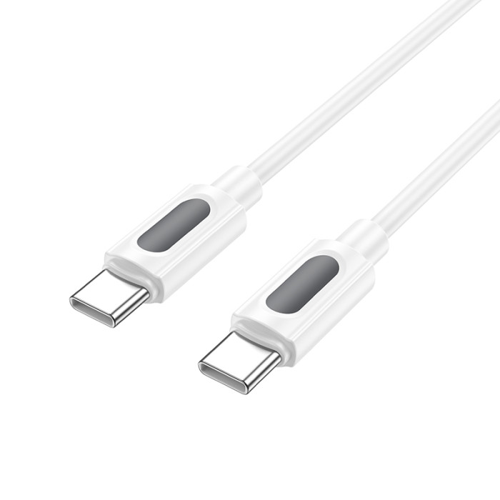 Кабель BOROFONE BX114 Structure 60W silicone charging data cable C to C White