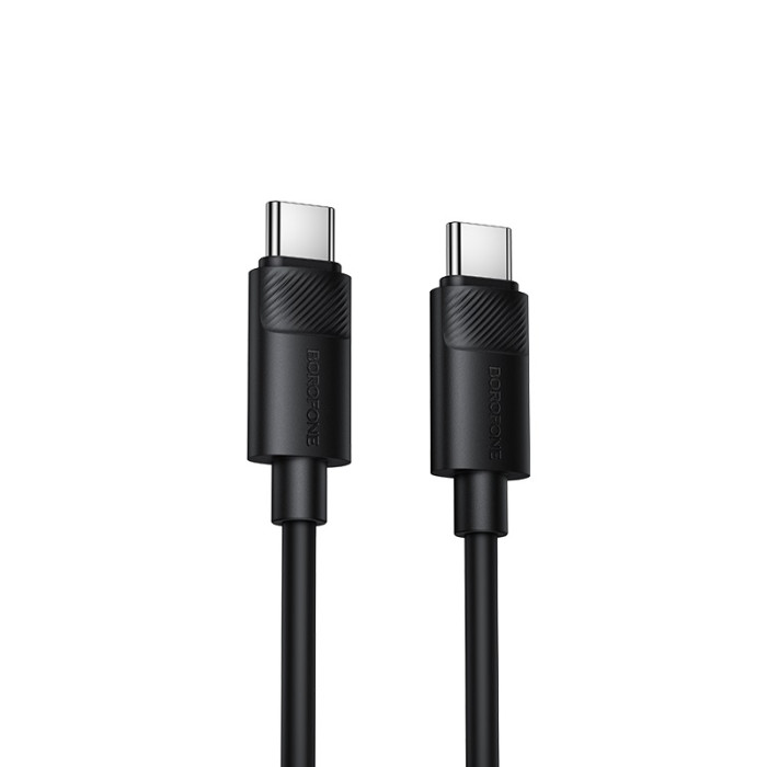 Кабель BOROFONE BX123 Leya 60W silicone charging data cable C to C Black
