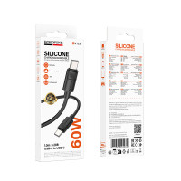 Кабель BOROFONE BX123 Leya 60W silicone charging data cable C to C Black