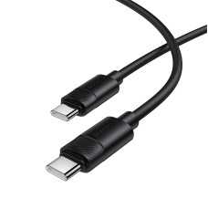 Кабель BOROFONE BX123 Leya 60W silicone charging data cable C to C Black