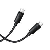 Кабель BOROFONE BX123 Leya 60W silicone charging data cable C to C Black