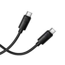 Кабель BOROFONE BX123 Leya 60W silicone charging data cable C to C Black