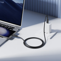 Кабель BOROFONE BX123 Leya 60W silicone charging data cable C to C Black