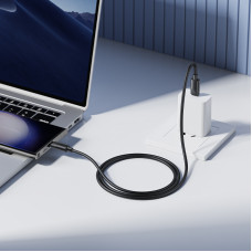 Кабель BOROFONE BX123 Leya 60W silicone charging data cable C to C Black