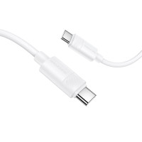 Кабель BOROFONE BX123 Leya 60W silicone charging data cable C to C White