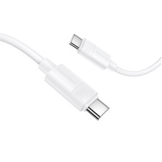 Кабель BOROFONE BX123 Leya 60W silicone charging data cable C to C White