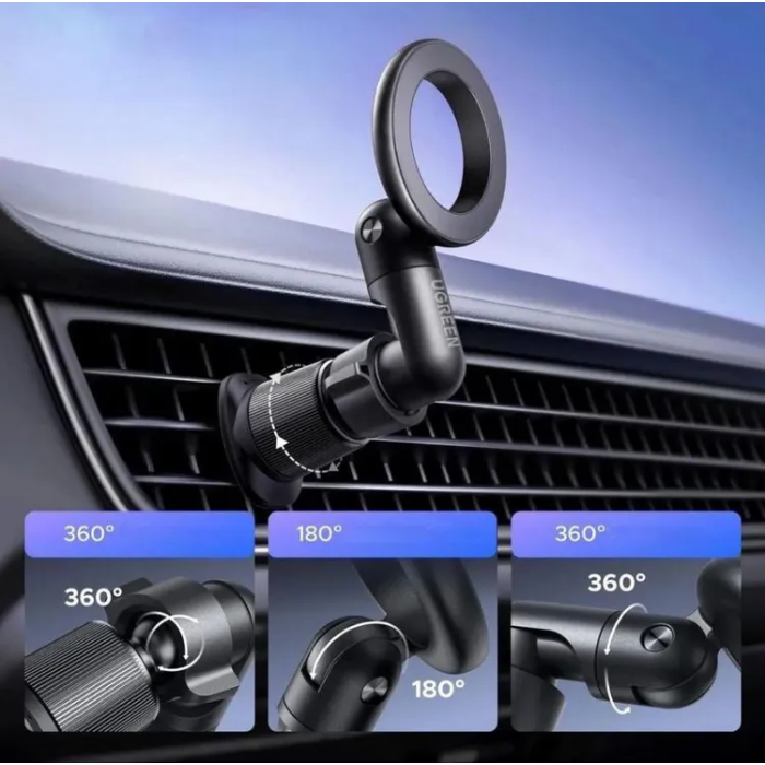 Автотримач для телефона UGREEN LP923 Air Vent Magnetic Car Phone Mount black