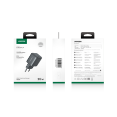 Мережевий зарядний пристрій UGREEN X512 20W USB-C GaN Fast Charger EU Black