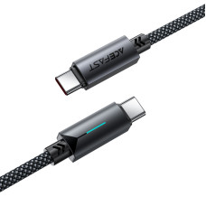 Кабель ACEFAST C19-03, Type-C to Type-C, 60W, 1.2m, Nylon Braid, Aluminum Alloy connectors, Black
