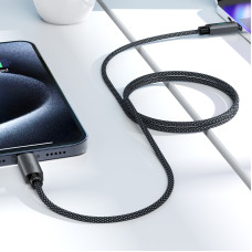 Кабель ACEFAST C19-03, Type-C to Type-C, 60W, 1.2m, Nylon Braid, Aluminum Alloy connectors, Black
