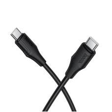 Кабель HOCO X124 Bien 60W silicone charging data cable C to C Black