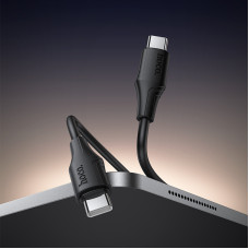 Кабель HOCO X124 Bien 60W silicone charging data cable C to C Black