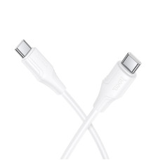 Кабель HOCO X124 Bien 60W silicone charging data cable C to C White